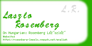 laszlo rosenberg business card